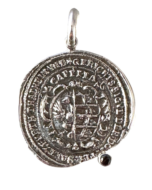 Black Diamond Gryphon Sterling Pendant